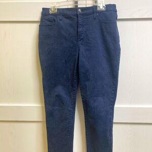 Chico’s Dark Blue Embossed Jeans
